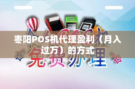 枣阳POS机代理盈利（月入过万）的方式