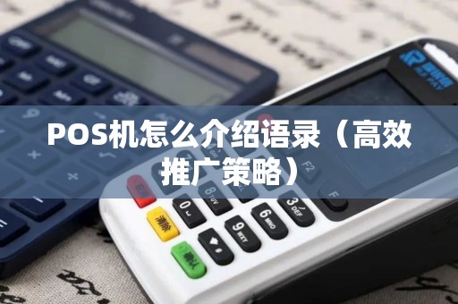 POS机怎么介绍语录（高效推广策略）