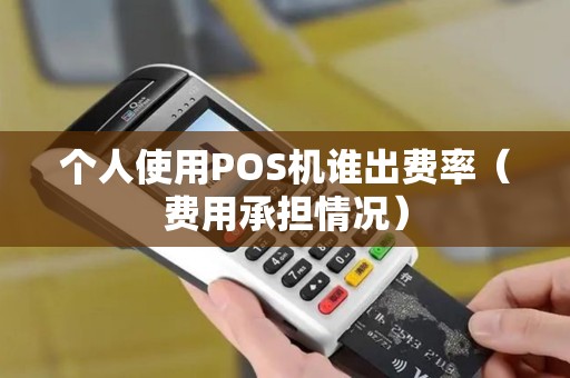 个人使用POS机谁出费率（费用承担情况）