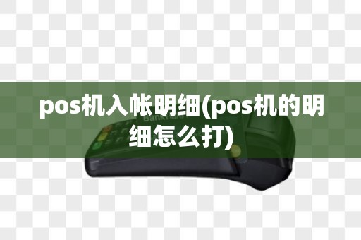 pos机入帐明细(pos机的明细怎么打)