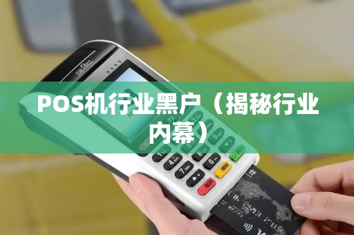 POS机行业黑户（揭秘行业内幕）