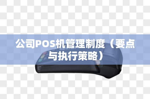 公司POS机管理制度（要点与执行策略）