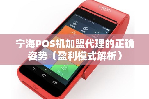 宁海POS机加盟代理的正确姿势（盈利模式解析）