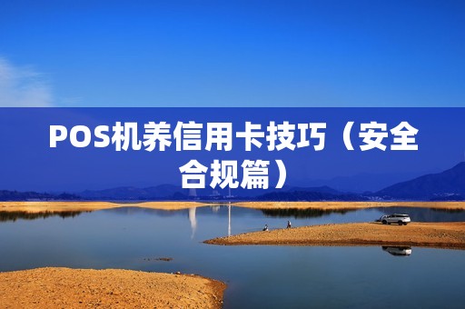 POS机养信用卡技巧（安全合规篇）
