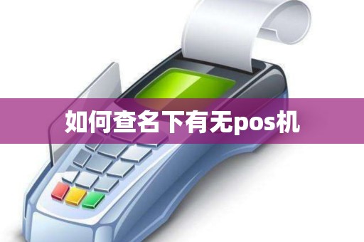 如何查名下有无pos机
