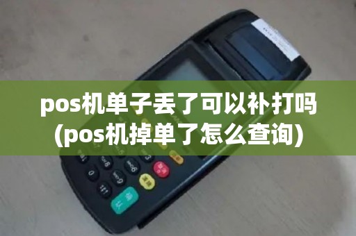 pos机单子丢了可以补打吗(pos机掉单了怎么查询)