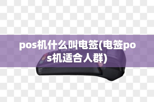 pos机什么叫电签(电签pos机适合人群)