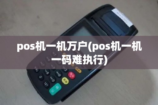 pos机一机万户(pos机一机一码难执行)