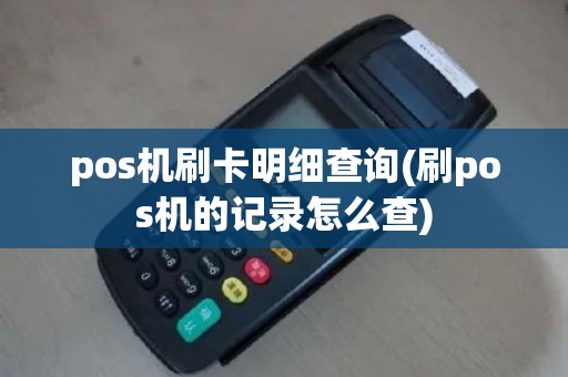 pos机刷卡明细查询(刷pos机的记录怎么查)