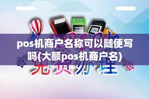 pos机商户名称可以随便写吗(大额pos机商户名)