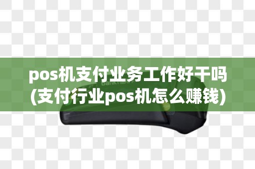 pos机支付业务工作好干吗(支付行业pos机怎么赚钱)