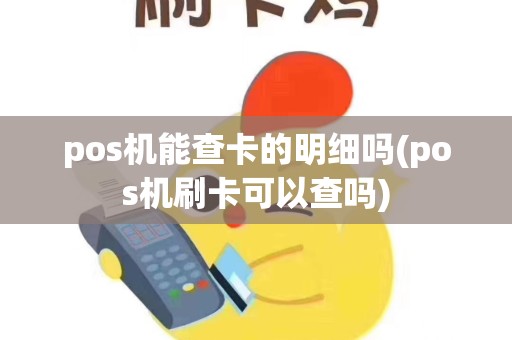 pos机能查卡的明细吗(pos机刷卡可以查吗)