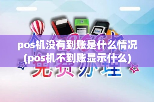 pos机没有到账是什么情况(pos机不到账显示什么)