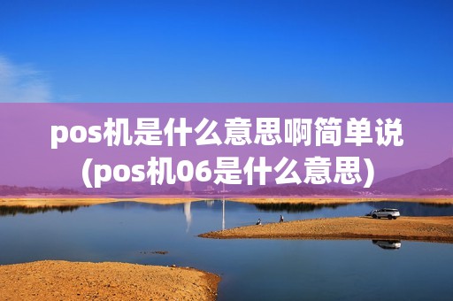 pos机是什么意思啊简单说(pos机06是什么意思)