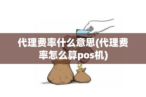 代理费率什么意思(代理费率怎么算pos机)