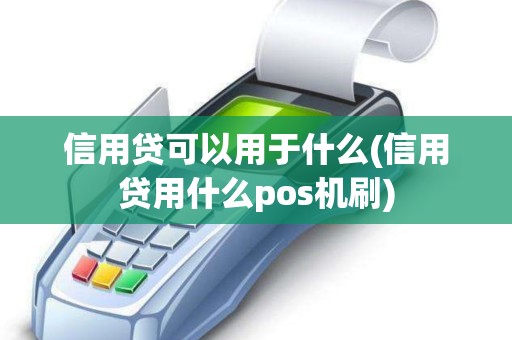 信用贷可以用于什么(信用贷用什么pos机刷)