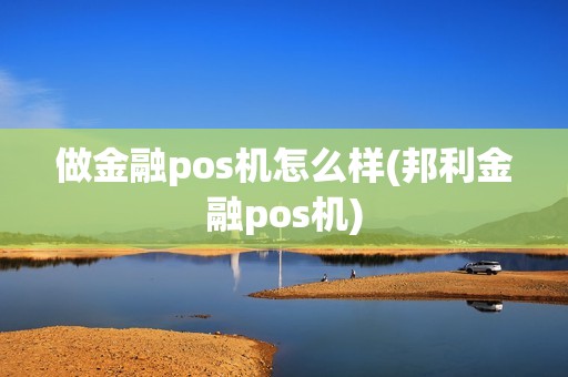 做金融pos机怎么样(邦利金融pos机)
