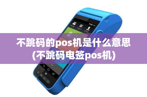 不跳码的pos机是什么意思(不跳码电签pos机)