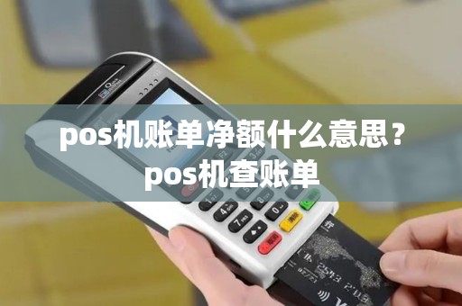 pos机账单净额什么意思？pos机查账单