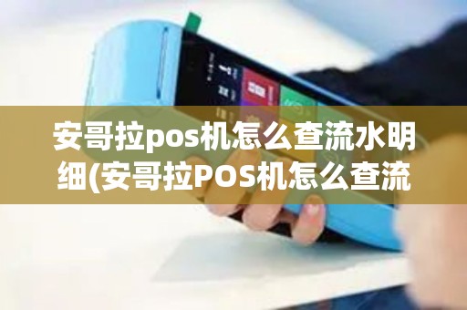 安哥拉pos机怎么查流水明细(安哥拉POS机怎么查流水)