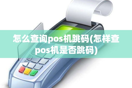 怎么查询pos机跳码(怎样查pos机是否跳码)