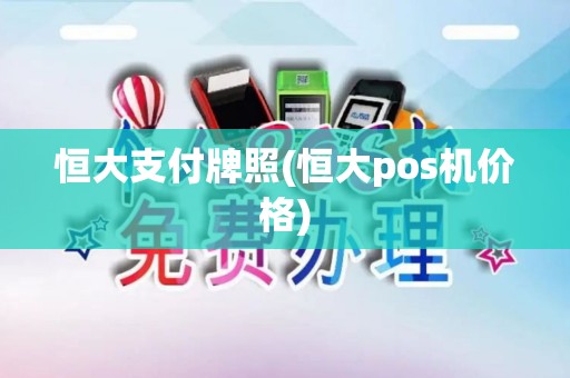 恒大支付牌照(恒大pos机价格)