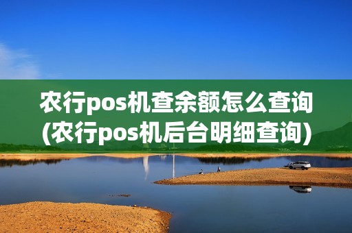 农行pos机查余额怎么查询(农行pos机后台明细查询)