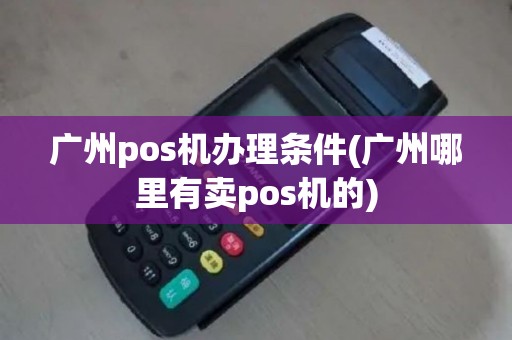 广州pos机办理条件(广州哪里有卖pos机的)