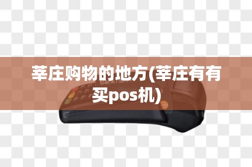 莘庄购物的地方(莘庄有有买pos机)
