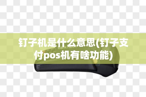 钉子机是什么意思(钉子支付pos机有啥功能)