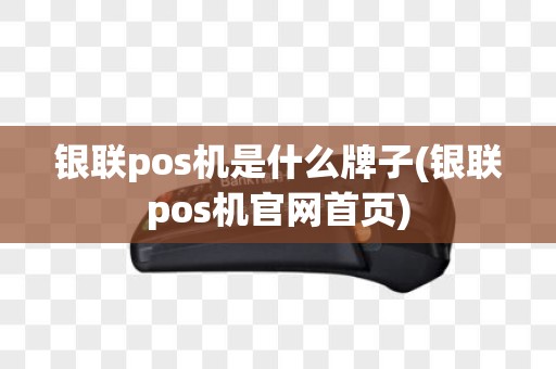 银联pos机是什么牌子(银联pos机官网首页)