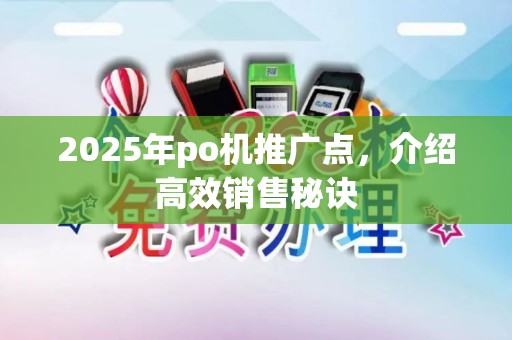 2025年po机推广点，介绍高效销售秘诀