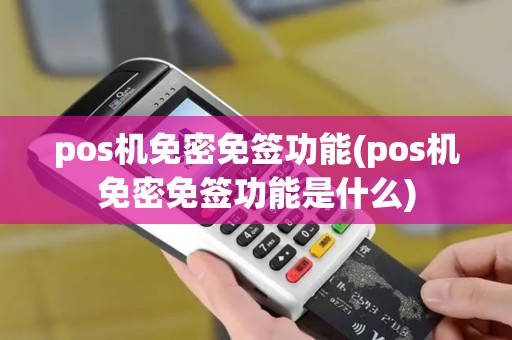pos机免密免签功能(pos机免密免签功能是什么)