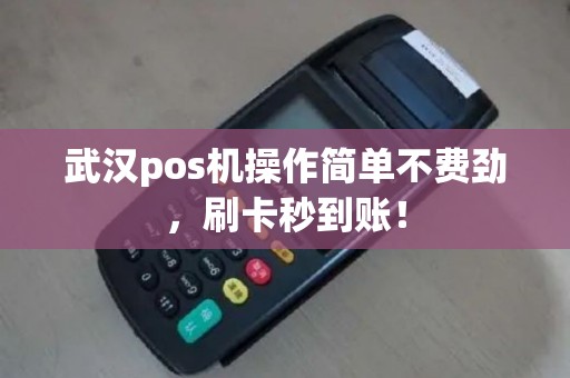 武汉pos机操作简单不费劲，刷卡秒到账！