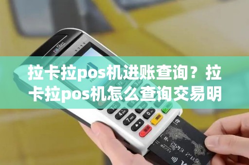 拉卡拉pos机进账查询？拉卡拉pos机怎么查询交易明细