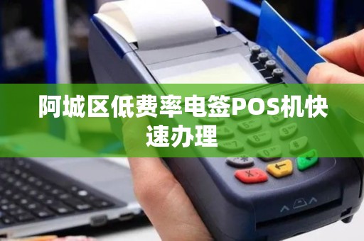 阿城区低费率电签POS机快速办理
