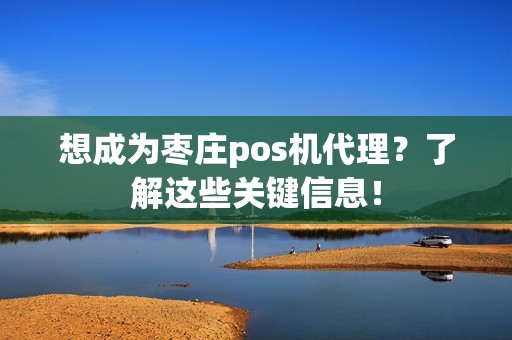 想成为枣庄pos机代理？了解这些关键信息！