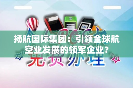 扬航国际集团：引领全球航空业发展的领军企业？