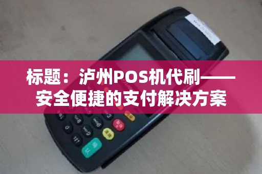 标题：泸州POS机代刷——安全便捷的支付解决方案