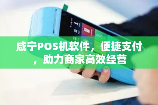 咸宁POS机软件，便捷支付，助力商家高效经营