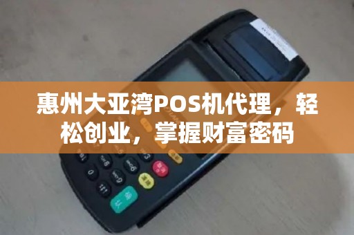 惠州大亚湾POS机代理，轻松创业，掌握财富密码