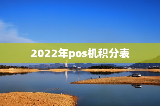 2022年pos机积分表