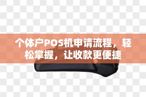 个体户POS机申请流程，轻松掌握，让收款更便捷