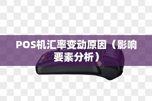 POS机汇率变动原因（影响要素分析）